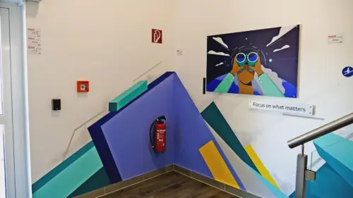 MSD Graffiti im Treppenhaus